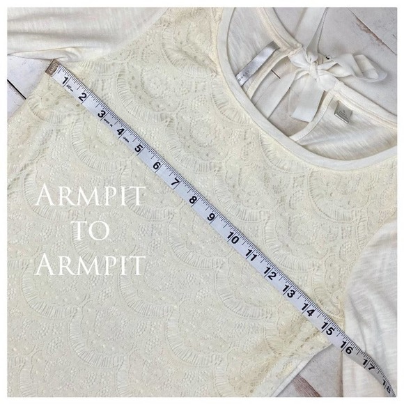 Lauren Conrad Ivory Lace Knit Top - Picture 9 of 11